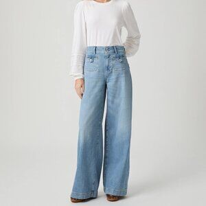 NTW PAIGE Cameron Wide Leg Jean, Sunshine